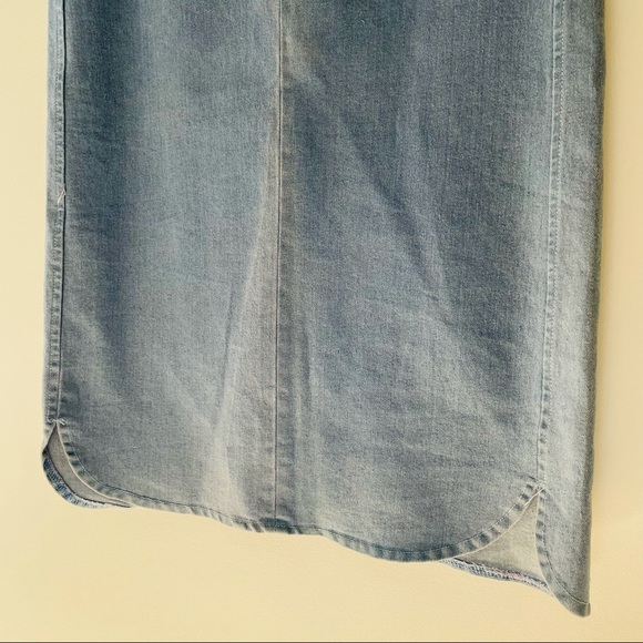 Size 12 AVA Fitted Bodycon Long Midi Denim Skirt - Picture 3 of 13